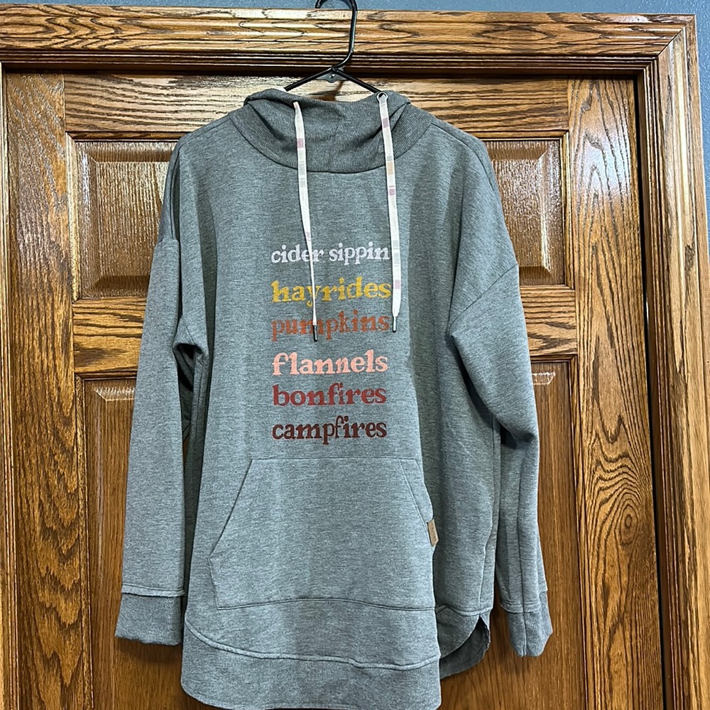 Hooded fall sweatshirt
